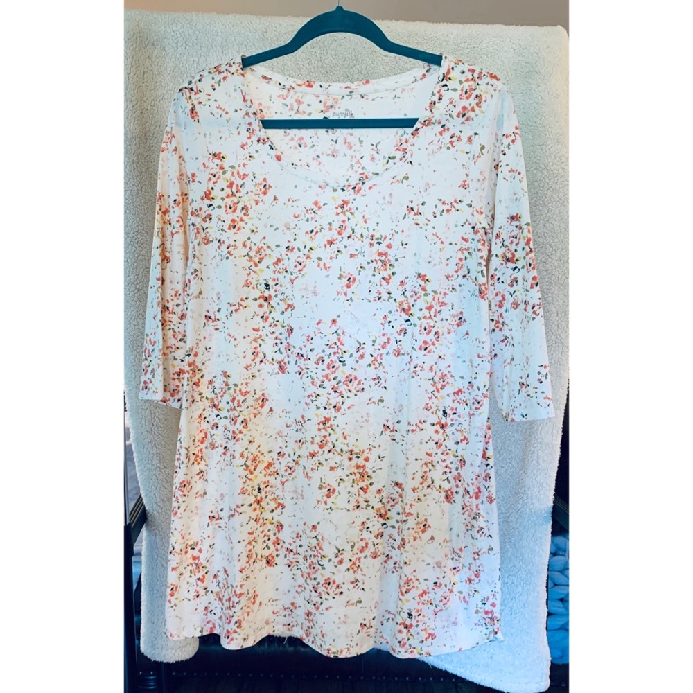 J. Jill Floral Ballet Sleeve Tunic